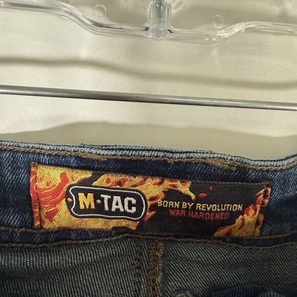 M Tac Tactical Den. Cargo Jeans Men's 34x30 Dark Wash Blue Denim Cotton Blend - Picture 8 of 16